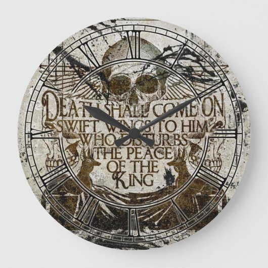 Pharao-Fluch Große Wanduhr (Vorderseite)
