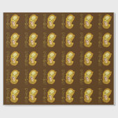 Pharao Hieroglyphics Ägyptische Folklore Geschenkpapier (Flach)