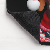 Pharao Hound Hund mit Weihnachtsmannmütze Weihnach Mousepad (Ecke)