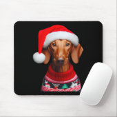 Pharao Hound Hund mit Weihnachtsmannmütze Weihnach Mousepad (Mit Mouse)