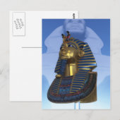 Pharao-Maske Postkarte (Vorne/Hinten)
