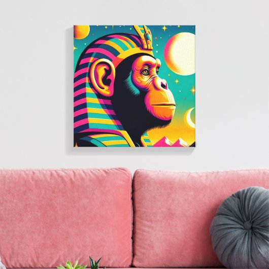 Pharao Schimpanse Tut 3 Leinwanddruck (Insitu (Wohnzimmer))
