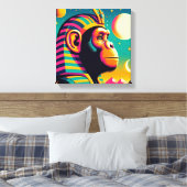 Pharao Schimpanse Tut 3 Leinwanddruck (Insitu (Schlafzimmer))