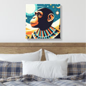 Pharao Schimpanse Tut 5 Leinwanddruck (Insitu (Schlafzimmer))