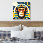 Pharao Schimpanse Tut 7 Leinwanddruck (Insitu (Schlafzimmer))
