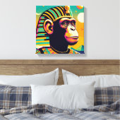 Pharao Schimpanse Tut Leinwanddruck (Insitu (Schlafzimmer))