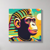 Pharao Schimpanse Tut Leinwanddruck (Vorderseite)