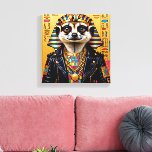 PHARAO TUT-MEERKAT LEINWANDDRUCK (Insitu (Wohnzimmer))