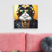PHARAO TUT-PERSERKATZE 2 LEINWANDDRUCK (Insitu (Wohnzimmer))