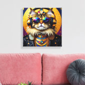 PHARAO TUT-PERSERKATZE 4 LEINWANDDRUCK (Insitu (Wohnzimmer))