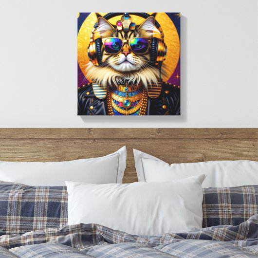 PHARAO TUT-PERSERKATZE 4 LEINWANDDRUCK (Insitu (Schlafzimmer))