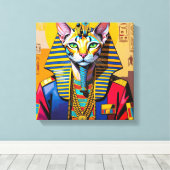 PHARAO TUT-SPHINX KATZE 3 LEINWANDDRUCK (Insitu (Holzboden))