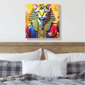 PHARAO TUT-SPHINX KATZE 3 LEINWANDDRUCK (Insitu (Schlafzimmer))
