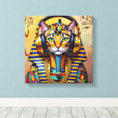 PHARAO TUT-SPHINX KATZE LEINWANDDRUCK (Insitu (Holzboden))