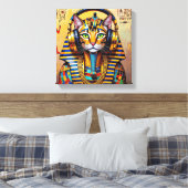 PHARAO TUT-SPHINX KATZE LEINWANDDRUCK (Insitu (Schlafzimmer))