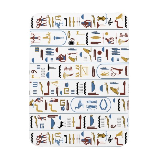 Pharaoh Ancient Egypt Hieroglyphs Magnet (Vertikal)