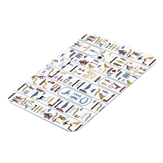 Pharaoh Ancient Egypt Hieroglyphs Magnet (Linke Seite)