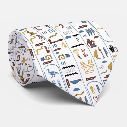 Pharaoh Antikes Ägypten Hieroglyphen Krawatte (Gerollt)