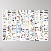 Pharaoh Antikes Ägypten Pyramide Hieroglyphen Poster (Vorne)