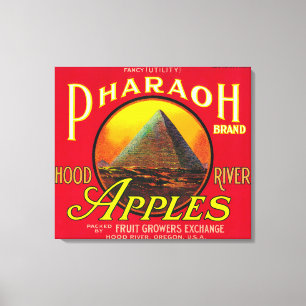 Pharaoh Apple Crate LabelHood River, OR Leinwanddruck