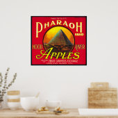 Pharaoh Apple Crate LabelHood River, OR Poster (Küche)