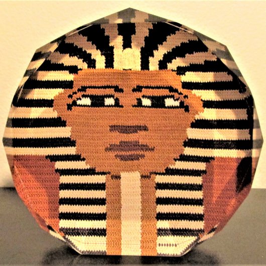 Pharaoh Artisan Crochet Print on Free Stehend Fotoblock