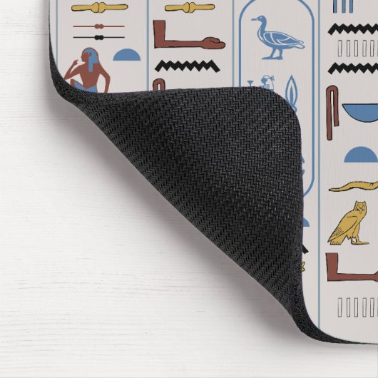 Pharaoh Asche Hintergrund Alte Hieroglyphen Mousepad (Ecke)