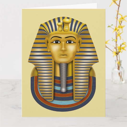 Pharaoh Bust Karte (Gelbe Blume)