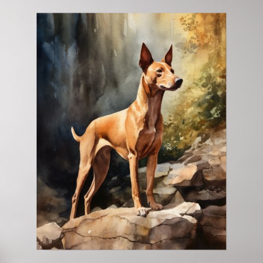 Pharaoh Dog Art Print Poster (Vorne)