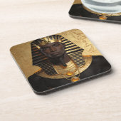Pharaoh Energy — Alte Afrikanische König Moderne K Getränkeuntersetzer (Linke Seite)