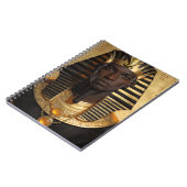 Pharaoh Energy — Ancient African King Modern Art Notizblock (Linke Seite)