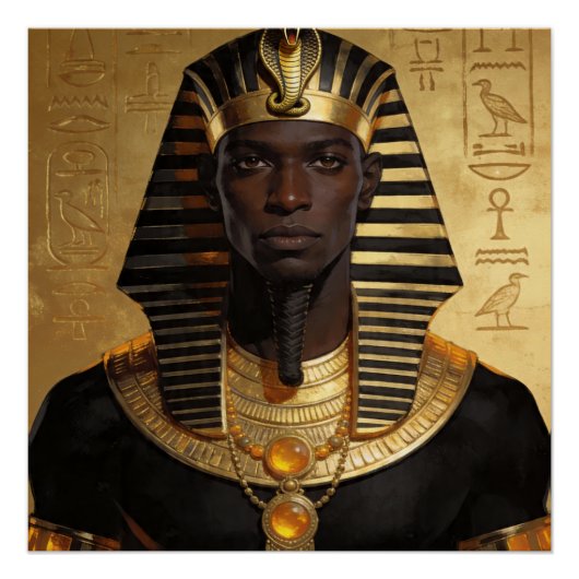Pharaoh Energy — Ancient African King Modern Art  Poster (Vorderseite)