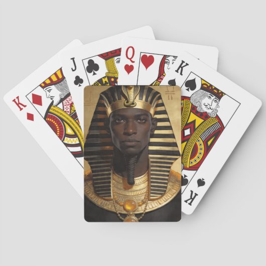 Pharaoh Energy — Ancient African King Modern Art Spielkarten (Rückseite)