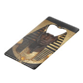 Pharaoh Energy — Moderne Kunst eines antiken afrik Geldbeutel Flaschenöffner (Rückseite Schrägansicht)