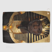 Pharaoh Energy — Moderne Kunst eines antiken afrik Golfhandtuch (Horizontal)