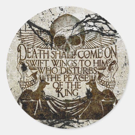 Pharaoh-Fluch Runder Aufkleber (Vorderseite)