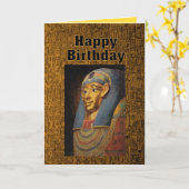 Pharaoh Happy Birthday Karte (Gelbe Blume)