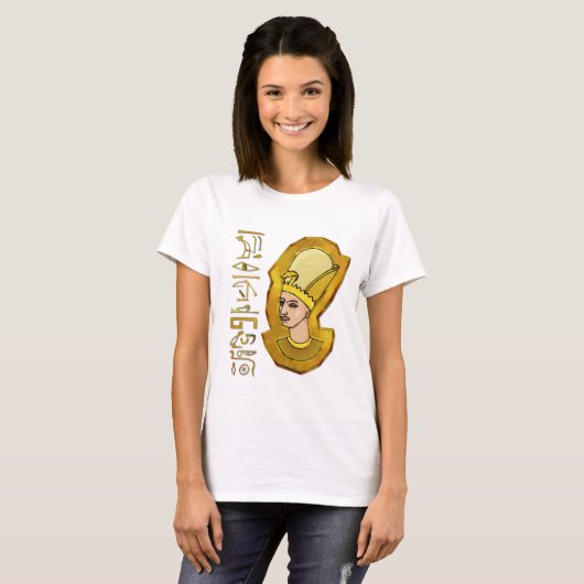 Pharaoh Hieroglyphics Ägyptisches Folklorekunst Sh T-Shirt (Vorne ganz)