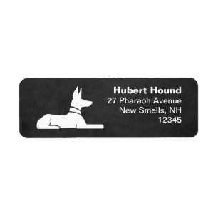 Pharaoh Hound Ägyptische Hieroglyph-Rücksendeadres