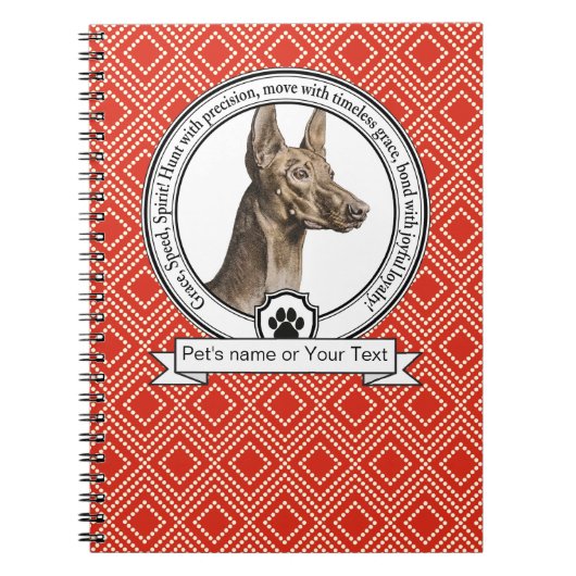 Pharaoh Hound Credo Spiral Photo Notebook Notizblock (Vorderseite)