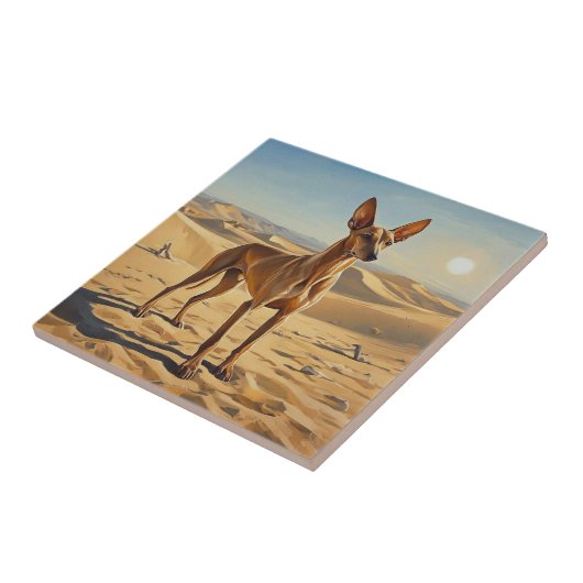 Pharaoh Hound Fliese (Seite)