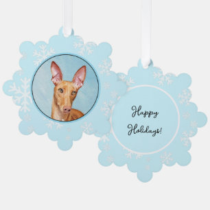 Pharaoh Hound Gemälde - Süße originelle Hundekunst Ornament Karte