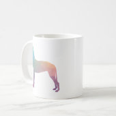 Pharaoh Hound Geometric Muster Silhouette Pastell Kaffeetasse (Vorderseite Links)