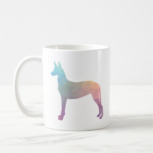 Pharaoh Hound Geometric Muster Silhouette Pastell Kaffeetasse (Links)