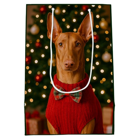 Pharaoh Hound Holiday  Mittlere Geschenktüte (Rückseite)