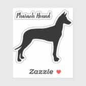 Pharaoh Hound Hund Silhouette Vinyl Sticker (Blatt)