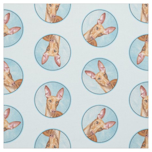 Pharaoh Hound Malerei Kastanien Original Hunde Kun Stoff (Muster)