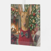 Pharaoh Hound Ornament Aus Glas (Vorderseite links)