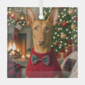Pharaoh Hound Ornament Aus Glas (Vorderseite)