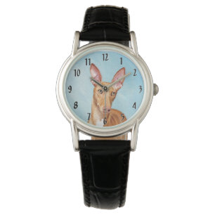 Pharaoh Hound Painting - Niedliche Original Hunde Armbanduhr